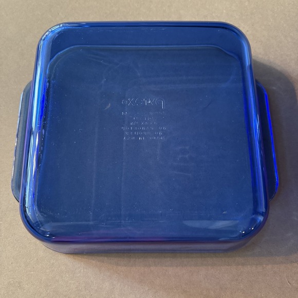 Pyrex 233-R 3 QT Cobalt Blue Glass 13 x 9 x 2 Casserole Baking Dish Lasagna Pan - Picture 6 of 6